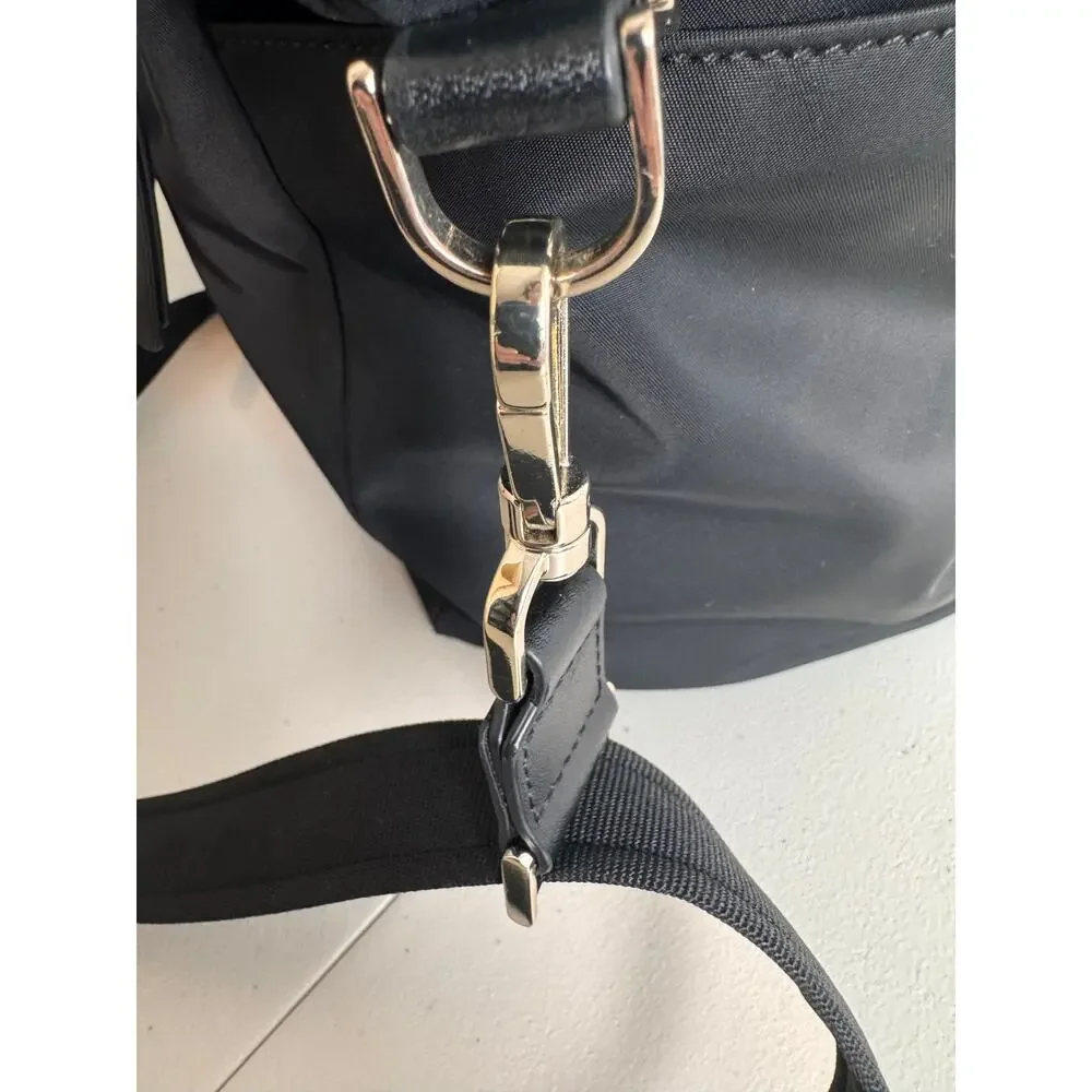 Kate Spade Chelsea Jae medium Satchel black nylon tote gold tone hardware